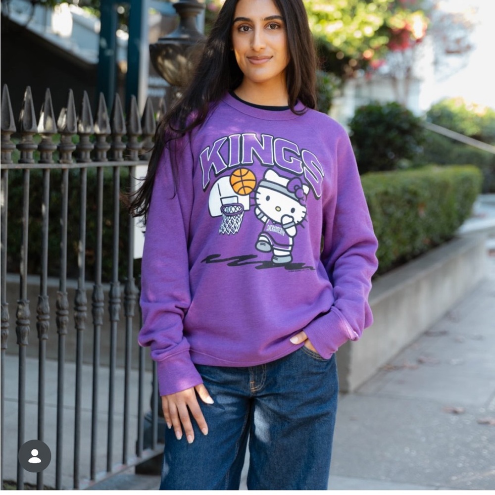 Purple Hello Kitty Kings Women's Sweater